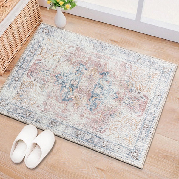 World Rug Gallery Bohemian Transitional Machine Washable Rust Area Rug 2'1''x3' 5059RUST2X3 - main